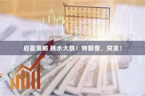 启盈策略 跳水大跌！特朗普，突发！